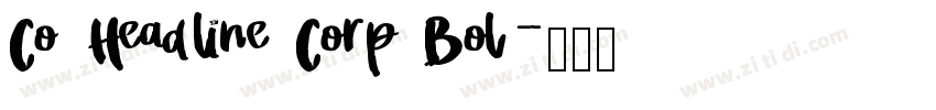 Co Headline Corp Bol字体转换
